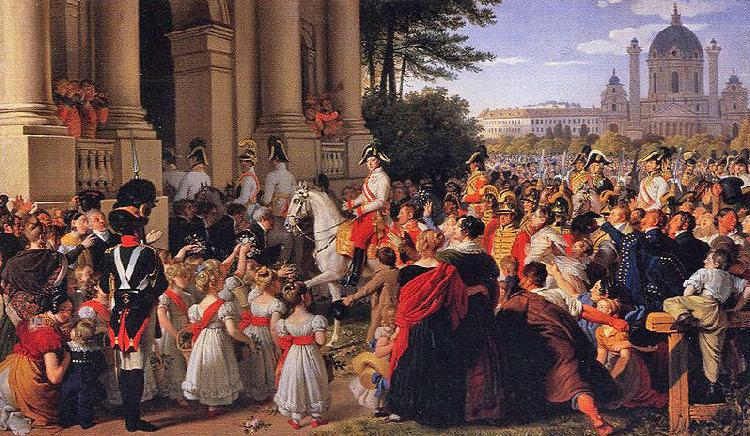 unknow artist Infresso dell'Imperatore Francesco I d'Austria in Vienna il 16 luglio 1814, dopo la pace di Parigi oil painting image